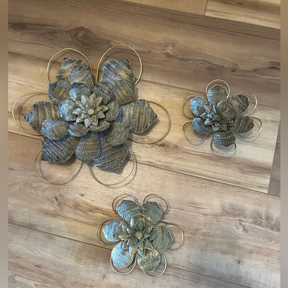 Metal flowers from Hobby Lobby